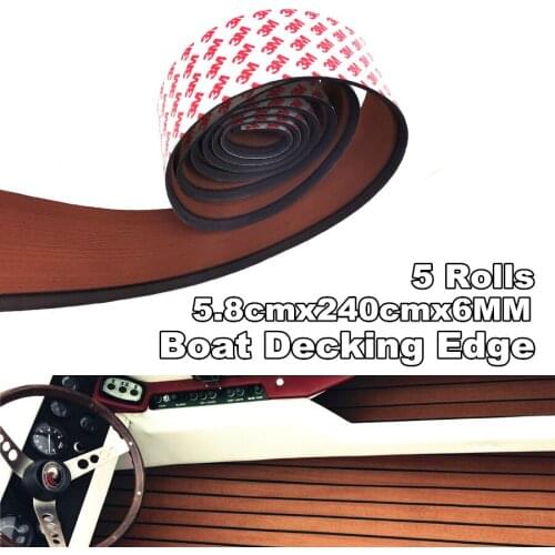 5 Pieces EVA Foam Teak Decking Sheet Boat Yacht Marine Flooring Mat 94.5x2.2