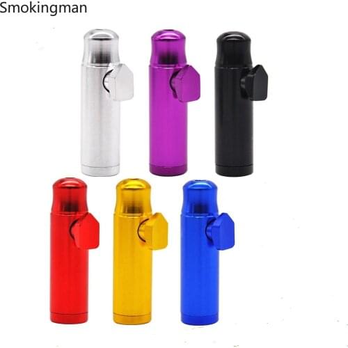54mm color flat nose snuff bottle wholesale Metal snuff bottle Snuff Snorter metal Snuff Snorter