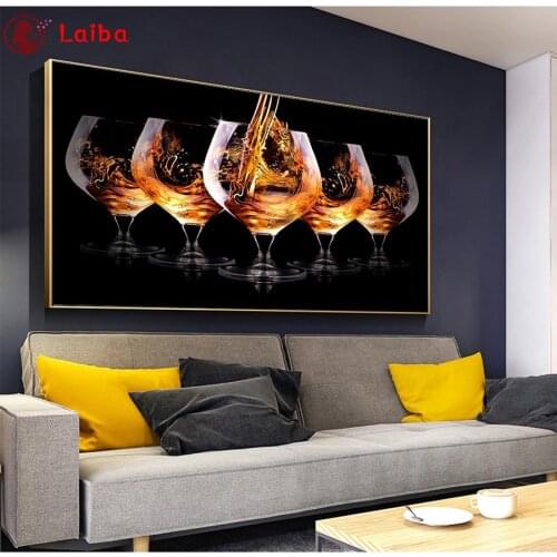 5d diamond painting Hot selling home art, wine glasses, restaurant decoration full novelty mosaic art diamond embroidery
