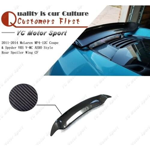 Car Accessories Dry Carbon Fiber VRS V-MC AERO Style Rear Spoiler Fit For 2011-2014 MP4 12C Coupe & Spyder Trunk Wing