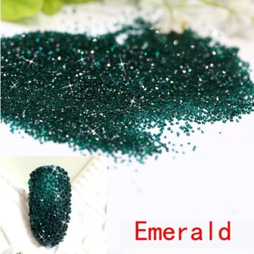 Non Hotfix Rhinestones Strass 1.2mm Emerald Nail Art Crystals Stones DIY 3D Gems decoration