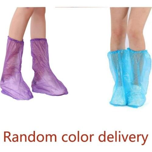 PE Shoe Cover Disposable Convenient Comfortable Clear Waterproof Anti-Slip Overshoe Boot Carpet Protectors Indoor Outdoor