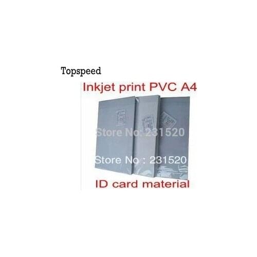 White ID Cards Printing material, Blank Inkjet print PVC sheets A4, 50sets,Single side print, 0.43mm thick