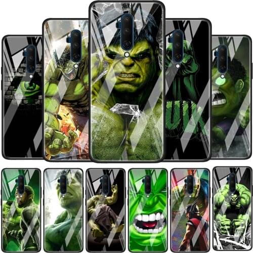 Marvel Hulk Avengers Tempered Glass Cover For OnePlus 9 R 8T 8 Nord Z 7 7T Pro 5G Silicone Phone Case Coque Shell
