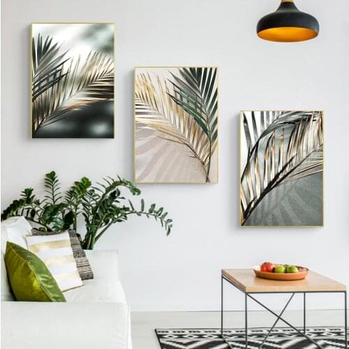 Nordic Decoration Green Plant Leaf Poster Scandinavian Home Decor Canvas Print Wall Art Painting Modern Pictures for Living room