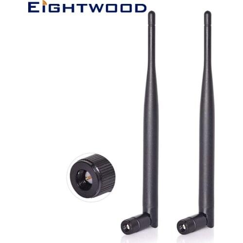 Eightwood Dual Band WiFi 2.4GHz 5GHz 5.8GHz SMA Male Antenna Aerial for Truck Trailer Rear View Backup Camera Reversing Monitor