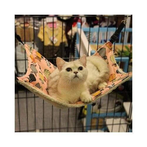 Cat Hammock Fall/winter Pet Cat Mat Plush Cat Iron Cage Hammock Hook Cat Nest Cat Bed Cat Supplies