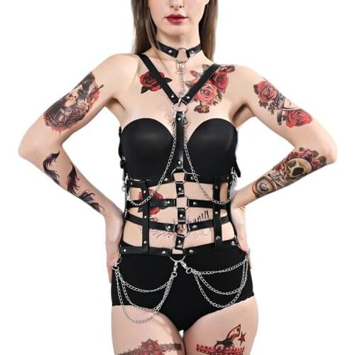 Holographic Harness Sword Belt Garters Lingerie Top Sellers Of New Items Bdsm Bondage Body Leather Suspenders Sexy Women