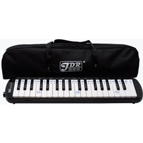 37 Keys Melodica Instrument Soprano Melodica Air Piano Keyboard Pianica with Soft Long Tubes Short Mouthpieces Carrying Bag FL11