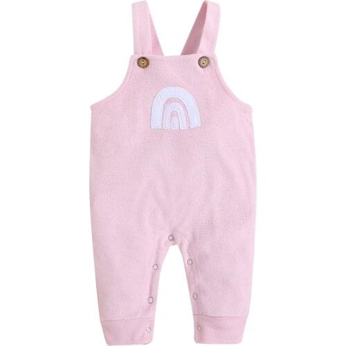 Ma&Baby 0-24M Summer Autumn Newborn Infant Baby Girl Jumpsuit Rainbow Sleeveless Rompers Overalls Baby Clothing Outfits DD43