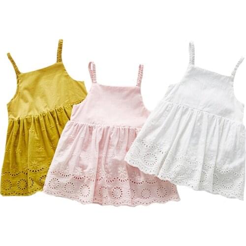 Summer Newborn Girls Clothes Cotton 0-3Yrs Baby Bodysuit Girl Baby Sling Solid Color Flower Skirt Creeper Suit Baby Girl Clothes