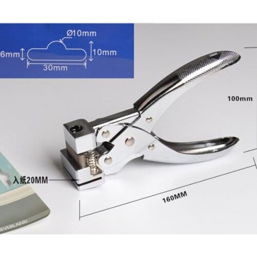 New butterfly hand-pressure hole punch/euro hole punch/T-hole punch 30mmx10mmx6mm