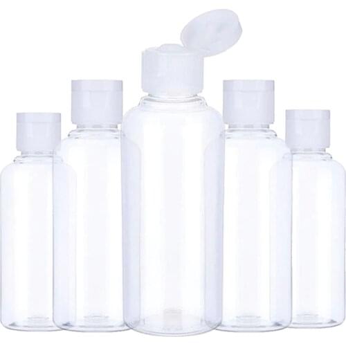5Pcs Portable Travel Bottle 10ml 30ml 50ml 60ml 100 ml Plastic Bottles for Travel Sub Bottle Shampoo Cosmetic Lotion Container