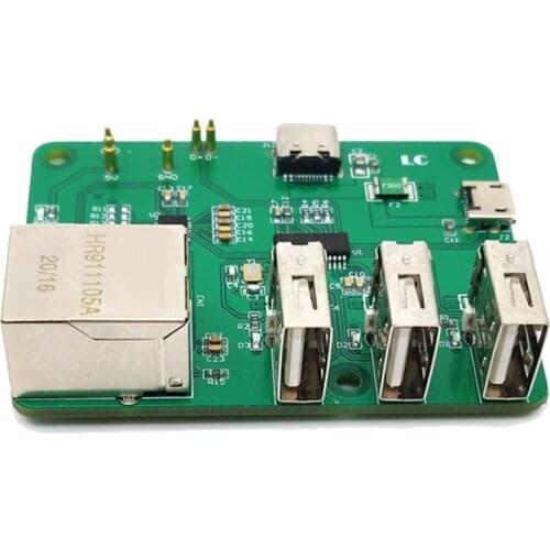 USB to Ethernet Expansion Board for Raspberry Pi Zero HUB Adapter 3 USB 10/100Mbps Ethernet Interface