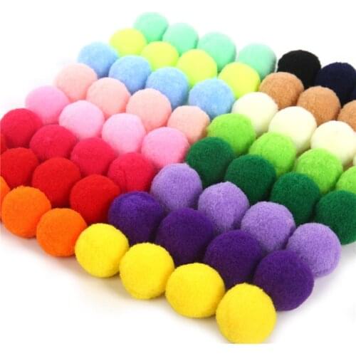 Macaron Pompom Fur Balls 8mm 10mm 35mm 50mm Pompoms DIY Soft Pom Poms Craft Party Wedding Decor Glue on Cloth Accessories