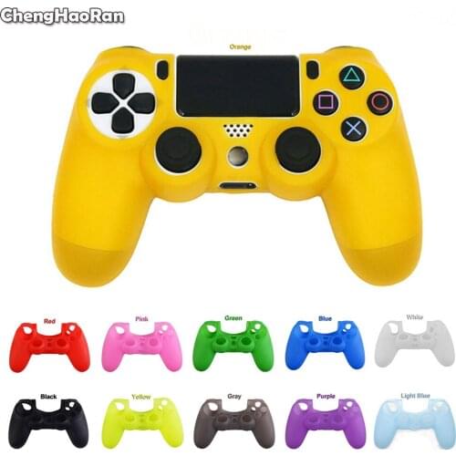 ChengHaoRan Anti-Slip Soft Silicone Rubber Case Cover For Sony PlayStation Dualshock 4 PS4 DS4 Pro Slim Controller Skin Cover