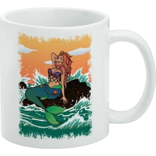 Sexy Mermaid on Rock Mug