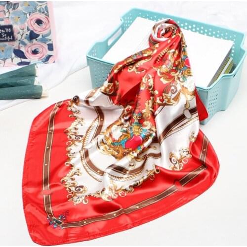 90*90cm Silk bamboo Scarves Women Foulard Square Hijab Scarf Ladies Satiny Shawl wrap muffler pareo female hijab poncho