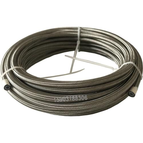 AN3 3AN Double Stainless Steel Braided PTFE Lined Brake Hose Line Car Motorcycle Hydraulic Brake Fuel Line Hose 10M