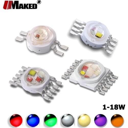 High Power LED Chip 18W 12W 9W 4Pin 6Pin 8Pin 10Pin 12Pin COB SMD Stage Light Doide RGB RGBW RGBWW RGBWY RGBWYV LED Light Beads