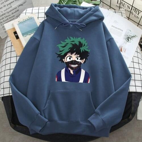 My Hero Academia Anime Print Hoodies Man Women Casual Harajuku Loose Streetwear Hoody Autumn Spring Fashion Pocket Fleece Hoodie