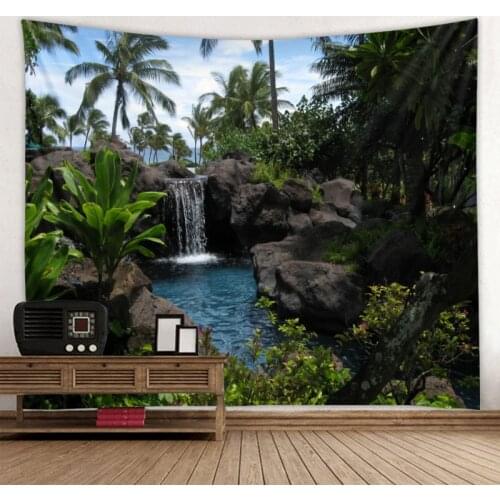 Tropical rainforest jungle big tapestry big wall hanging beach picnic rugs camping tent cushions home decor quilt sheet cloth