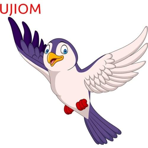 UJIOM Cartoon Bird Childrens Bedroom Decoration Decals Customizable Kitchen Bathroom Animal Wall Stickers Mural Art