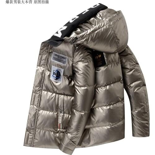 Outdoor Thick Warm Mens Winter Solid Color Hooded Jacket Parka Outwear Casual Fashion Windbreaker Zipper Tops Coat Overcoat