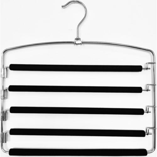 Pant Rack Hanger Multifunction Shelves Closet Clothes Storage Organizer Magic Metal Trouser Hanger Wardrobe Towel Scarf Shelf