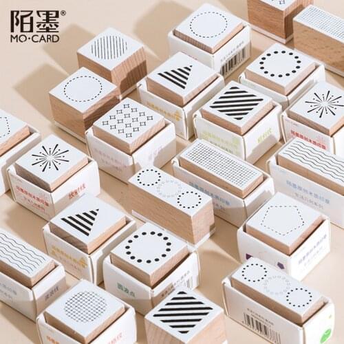 Vintage Simple Pattern Hand Account DIY Decorative Printing Stamp Wooden Rubber Stamps scrapbooking stationery DIY Craft Stamp