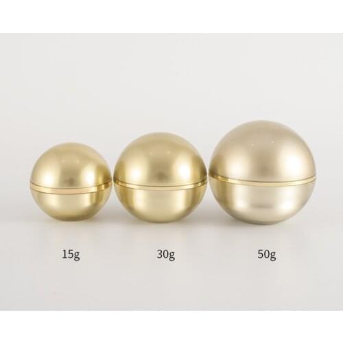 5/10/15pcs 15g 30g 50g Round Acrylic Jar Gold Jar Container Empty Cream Jar Plastic Cosmetic Packaging Bottle
