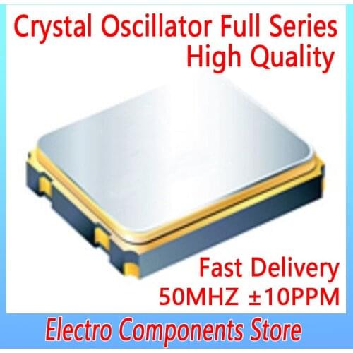 5PCS 5*7mm 7050 4 Pins SMD Oscillator 50MHz 50M 50.000mhz Active Crystal Oscillator 4Pin 1.8V-3.3V ±10PPM Quartz oscillator