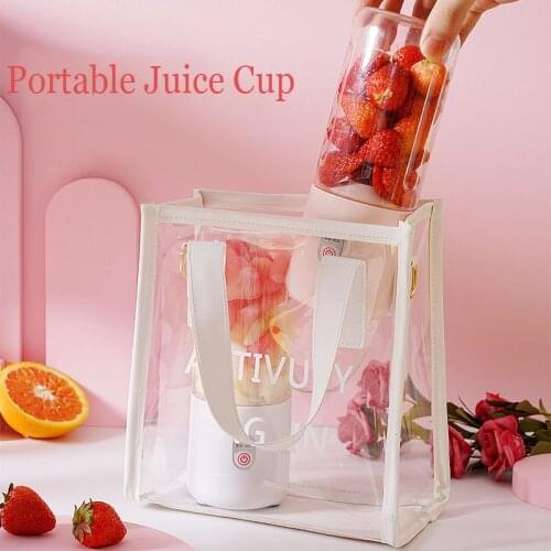500ml 4 Blades Portable Electric Fruit Juicer Home USB Rechargeable Smoothie Maker Blenders Machine Sports Bottle Juicing Cup