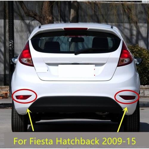 Acrylic Back Tail Rear Bumper Fog Light Lamp Cover Shell For Ford Fiesta Hatchback 2009 10 11 12 13 14 2015 ADB077