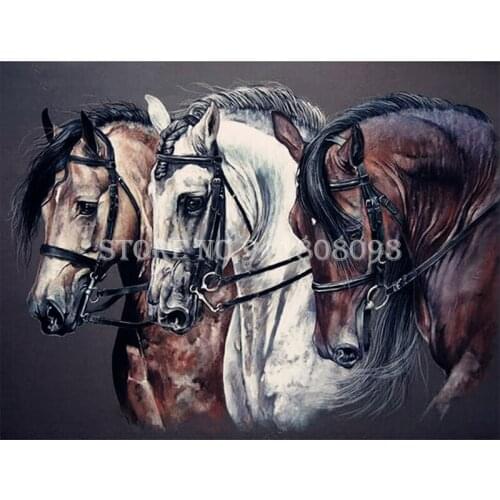 Diamond Embroidery 5D DIY Animal Horse Diamond Painting Cross Stitch Kits Rhinestones Art Handmade Gifts Wall Home Decoration