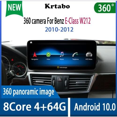 Krtabo Android 10 4G+64G Car Navigation Multimedia Player 360 camera for Benz E-Class W212 2010 2011 2012 BT WIFI