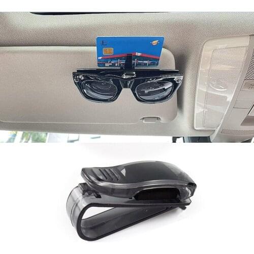 Car Sun Visor Glasses Box Auto Sunglasses Clip Card Ticket Holder Fastener Pen Case Eyeglasses Accessories