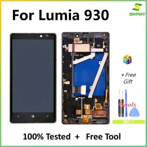 For Nokia Lumia 930 LCD Display Touch Screen Digitizer Assembly With Frame Replacement Parts For N930 RM-1045 5.0" LCDs Screen