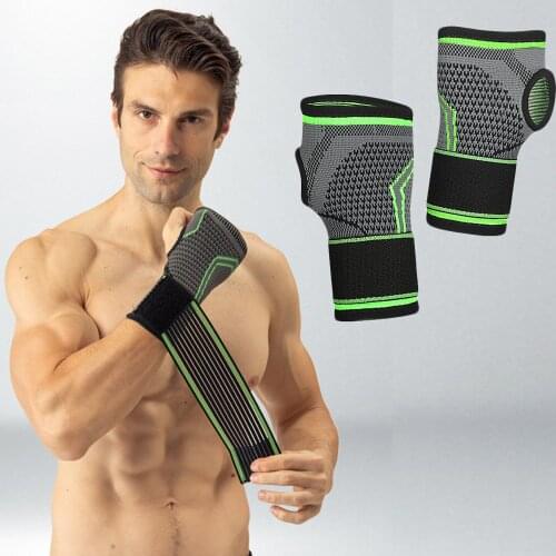 Breathable Bandage Fitness Gloves Mens Wrist Palm Support Crossfit Weight Lifting Wrist Wraps Bandage Gym Training Wristband