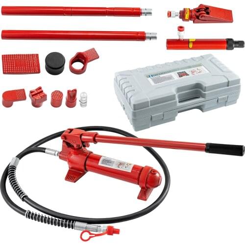 Hydraulic Jack 10 Tons Power Hydraulic Jack Kit With 2m Hose Autobody Frame Repair Tool For Truck Tractor Heavy Equipments