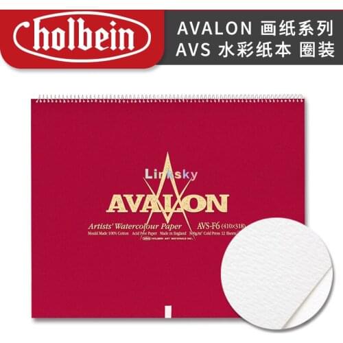 Holbein AVALON Watercolor Paper AVS ,300g 12 Sheets,excellent Rendering Power, Water Resistance and Slow Drying,Art supplies