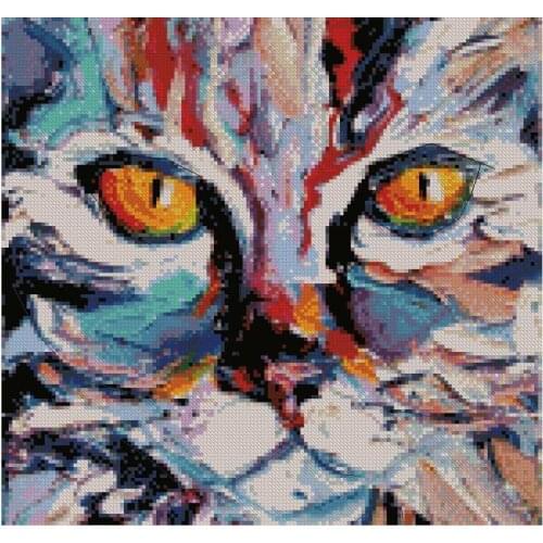 The Cat Small easy cat Cotton Cross Stitch kits, 150x140 stitch,100% Cotton needlework,sampler DIY Cat Cross Stitch Kits