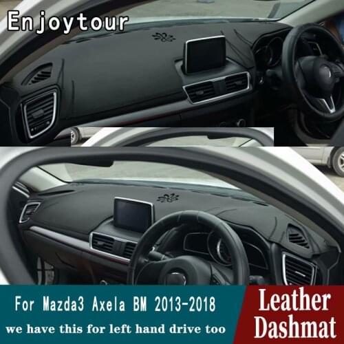 For Mazda 3 MAZDA3 Axela 2014 2015 2016 2017 2018 2019 Leather Dashmat Dashboard Cover Pad Dash Mat Carpet Car Accessories RHD
