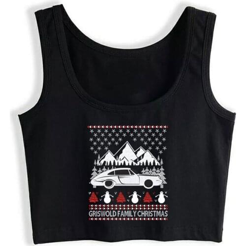 Crop Top Female Griswold Family Christmas Hip Hop Vintage Sleeveless Tops Women