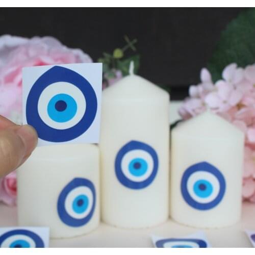 Candela Evil Eye Decals Stickers Lucky Good Candle Protection Eye vinyl sticker decorations ( Candle not include)