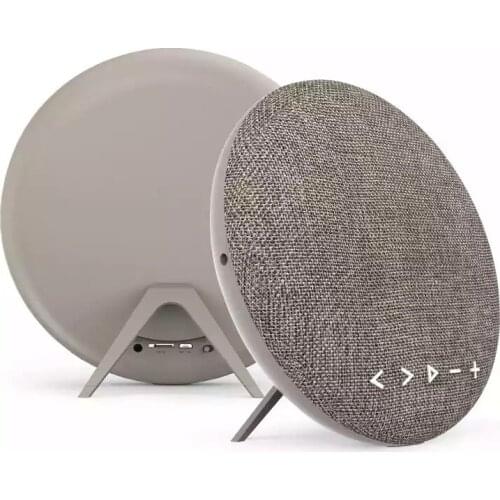 Outdoor Circular Sports Bluetooth Speaker Portable Sound Column Home Bookshelf Subwoofer Fabric Soundbox with FM Radio AUX/TF