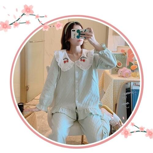 Maternity pajamas,air cotton sandwich confinement clothing, warm autumn and winter suits, postpartum maternal nursing home cloth