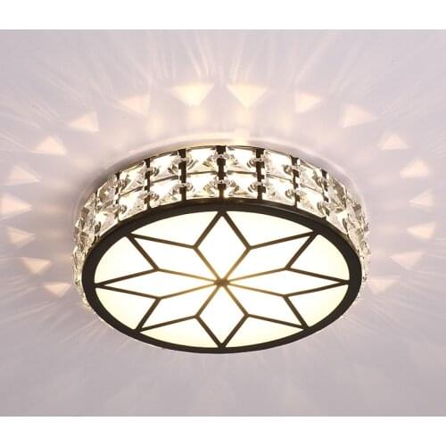 Luxury Modern Living Room Downlight Led Aisle Lamp Corridor Light Nordic Crystal Round Simple Entrance Light Entrance Lighting