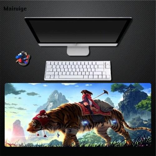 Mairuige Best-selling Print Huge Tiger Riding Mouse Pad High-end Game Universal Pad Home Decoration Large Size Padded Pad