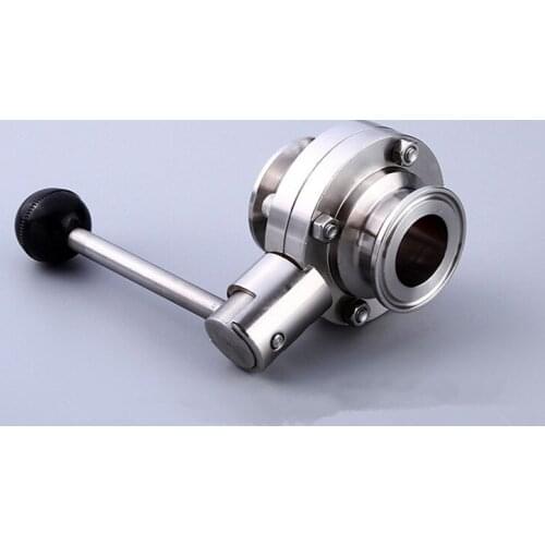 1-1/2" 38mm SS304 Stainless Steel Sanitary 1.5" Tri Clamp Butterfly Valve Homebrew Beer Dairy Product